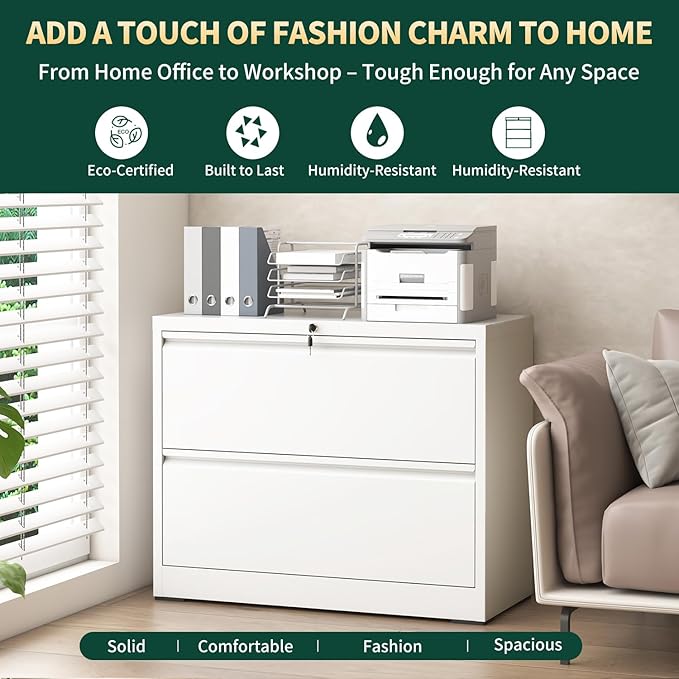 2 Drawer Lateral File Cabinet - Image 7