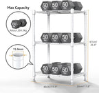 M MZG 450 lbs Wire Storage Shelving 3-Tier Utility Shelving Unit Steel - Image 3