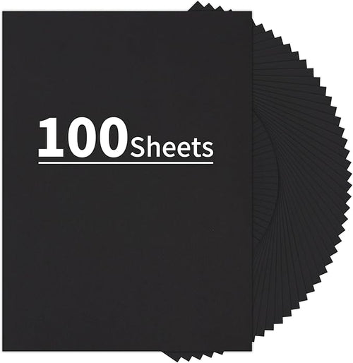 100 Sheets Black Cardstock by UnclePaul
