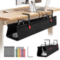 SUREUP9 No Drill Under Desk Cable Management Tray, Fabric Cable Management