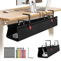 SUREUP9 No Drill Under Desk Cable Management Tray, Fabric Cable Management by SUREUP9