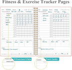 Fitness Journal for Women & Men, A5 Workout Journal/Planner Daily Exercise Log - Image 3