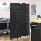 HOMCOM Room Divider, 4 Panel Folding Privacy Screen, 5.6' Tall Freestanding - Image 2