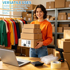 9527 Product Fanfold 4 x 6 Direct Thermal Labels White Perforated Shipping Labels, 500pcs per Stack,1 Stack