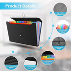 Accordion File Organizer, Expanding File Folder - Image 4