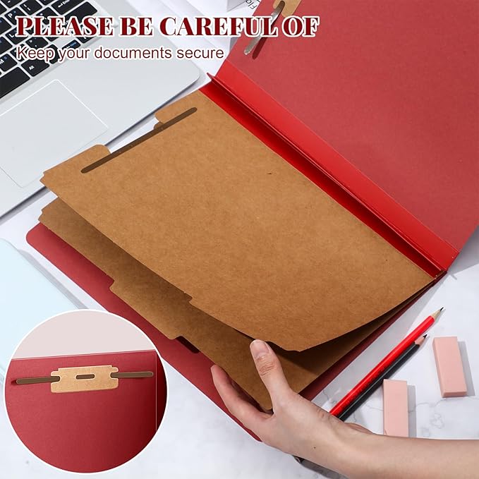 Skyygemm 36 Pcs Classification Folders Letter Size, 2 Divider Pressboard File - Image 4