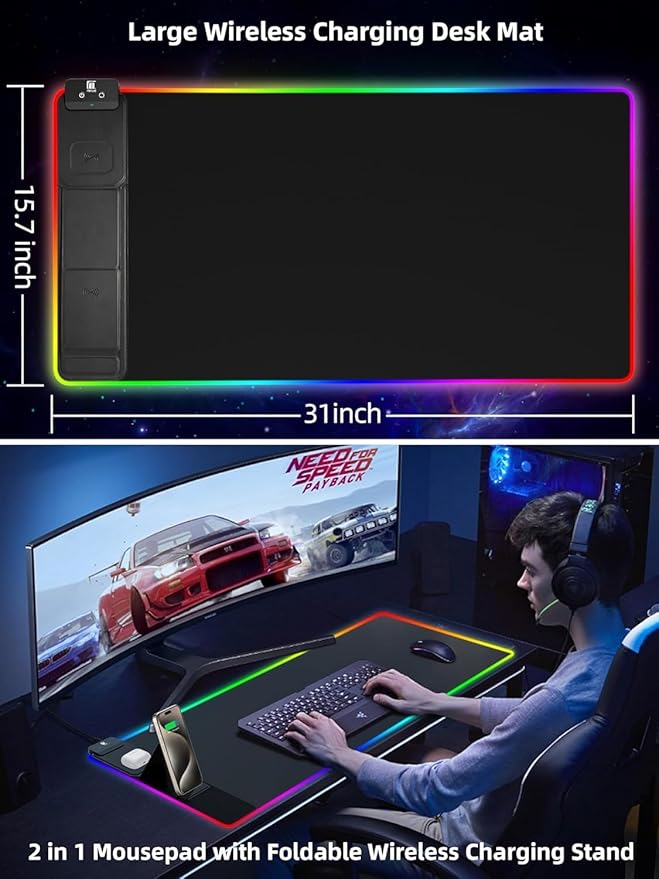 XXL Mouse Pad with Phone Holder - Image 5