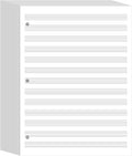 Fullhawl Loose Leaf Music Filler Manuscript Paper 8.5"x11" by Fullhawl