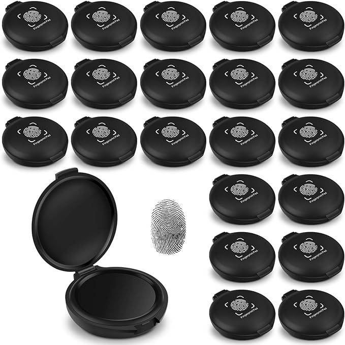 ERKOON 22 Pack Fingerprint Ink Pads, Thumbprint Ink Pad by ERKOON