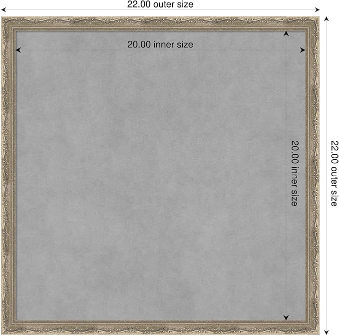 Amanti Art Silver Framed Magnetic Board 22x22 Medium Vision Board - Image 2
