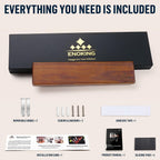 magnetic knife holder for wall, 10 inch acacia, front angle view
