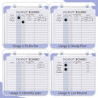 2 PCS in and Out Magnetic Dry Erase Boards 16" x 12", Aluminum Framed Lined - Image 4