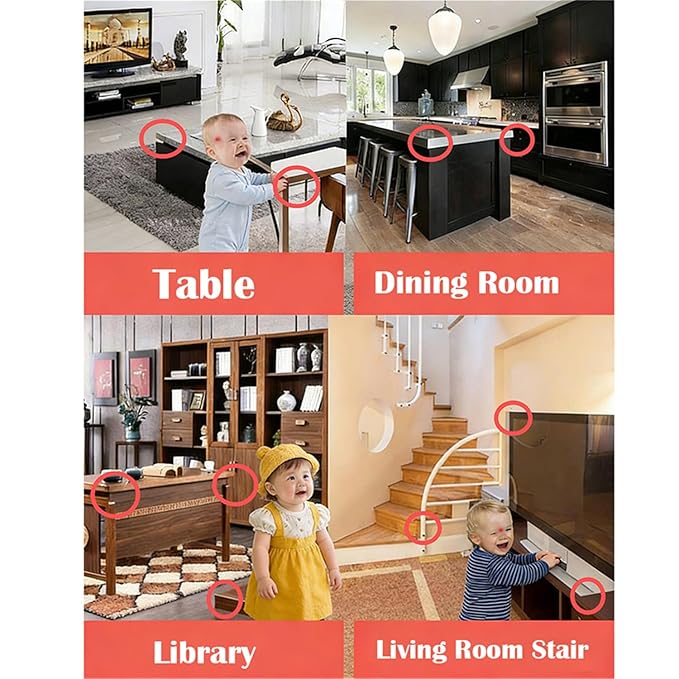 12 Pack Soft Corner Protector Baby Proofing Edge & Corner Guards, Furniture - Image 3