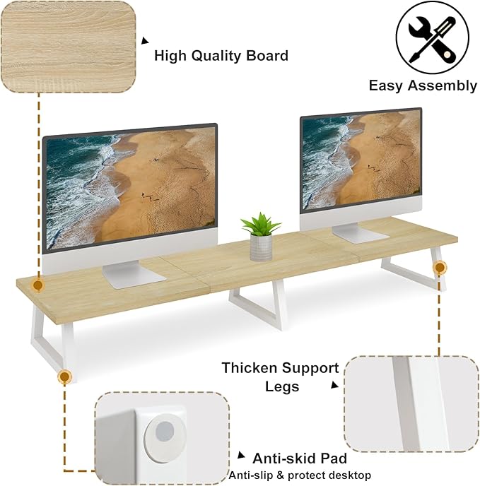 TEAMIX Large Dual Monitor Riser - Image 5