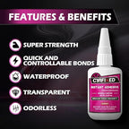 Super Glue Kit 4 oz All Purpose CA Glue - Image 2