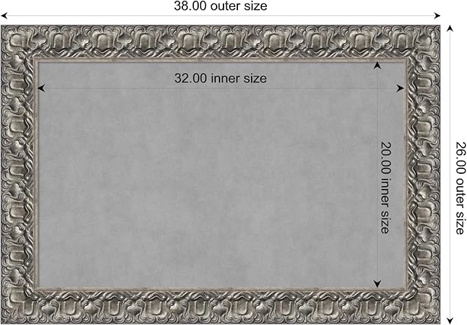 Amanti Art Silver Framed Magnetic Board 26x38 Large Vision Board - Image 4