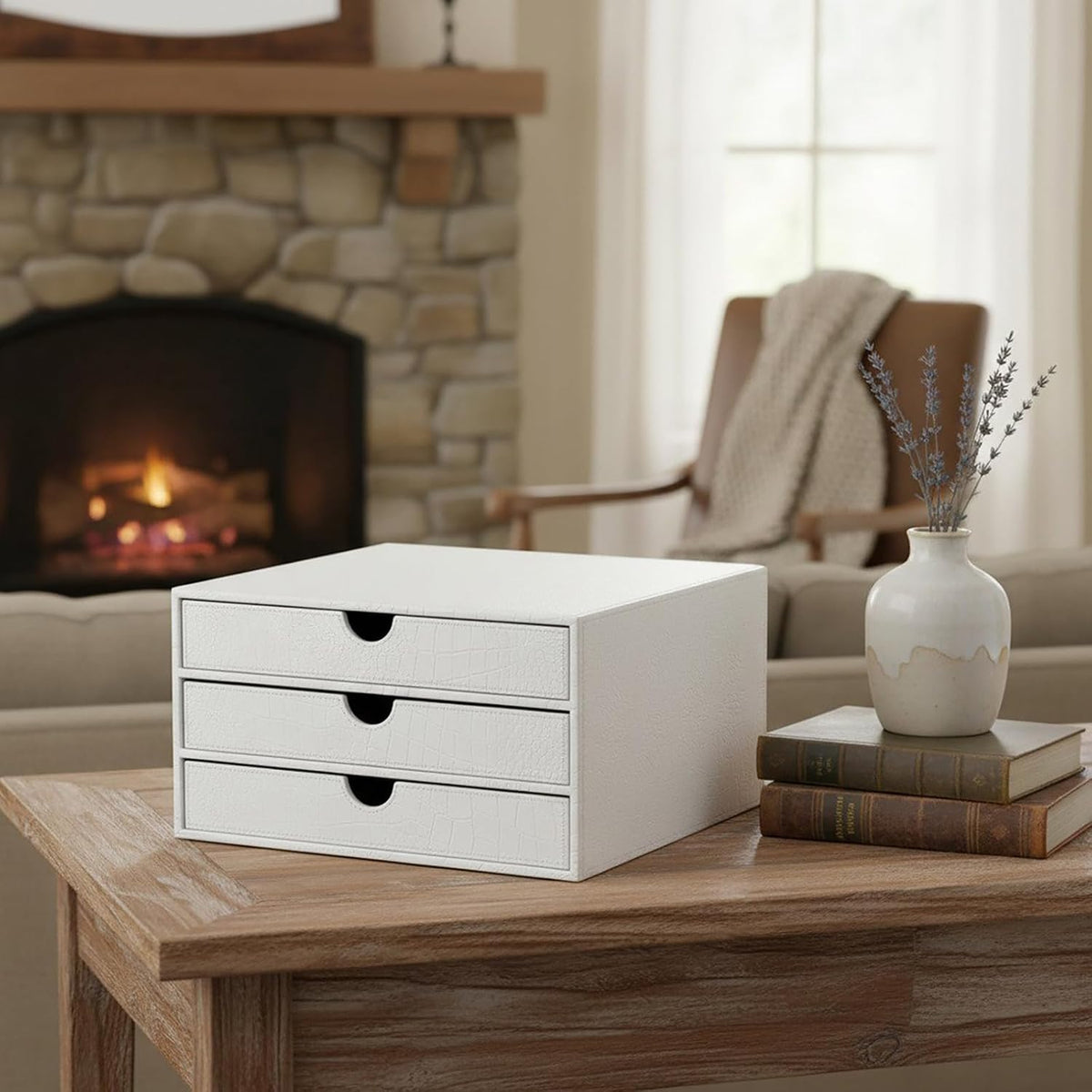 UnionBasic Document Organizer, 3-Drawer File Cabinet Document Storage Box, Of...