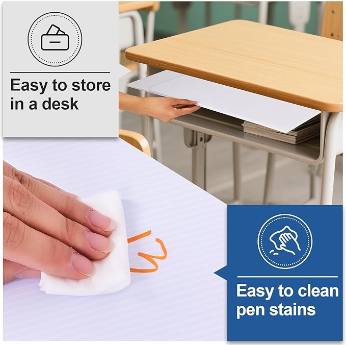 ZYINOZOC 12 Pack Desk Dividers for Students, 3-Fold Privacy Screens, Testing - Image 5