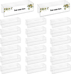 20 Pieces 2.25 Inch Cubicle Name Plate Holders Cubicle Name Tags Clear Cubicle