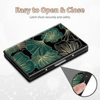 BWEGRHE Slim Credit Card Holder, Art Leaf RFID Blocking Metal Wallet - Image 6
