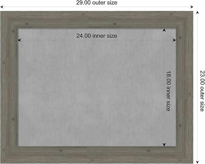 Amanti Art Grey Framed Magnetic Board 23x29 Medium Vision Board - Image 4