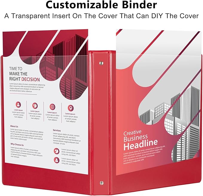 CIXILDTS 1-Inch Round Ring Binder, Standard 3 Ring Binder Fit Letter Size Paper - Image 5