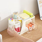 Marbrasse Desk Organizer with 2 Drawer, 360°Rotating Pen Holder, Desk - Image 6