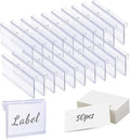 Meetory 50 PCS Clear Plastic Label Holders by Meetory