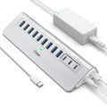 YH9AC Powered USB Hub 10Gbps, intpw 12 Port USB C Hub by intpw