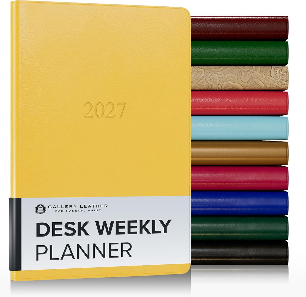 Gallery Leather Desk Weekly Planner 2026-2027 Caribbean Yellow