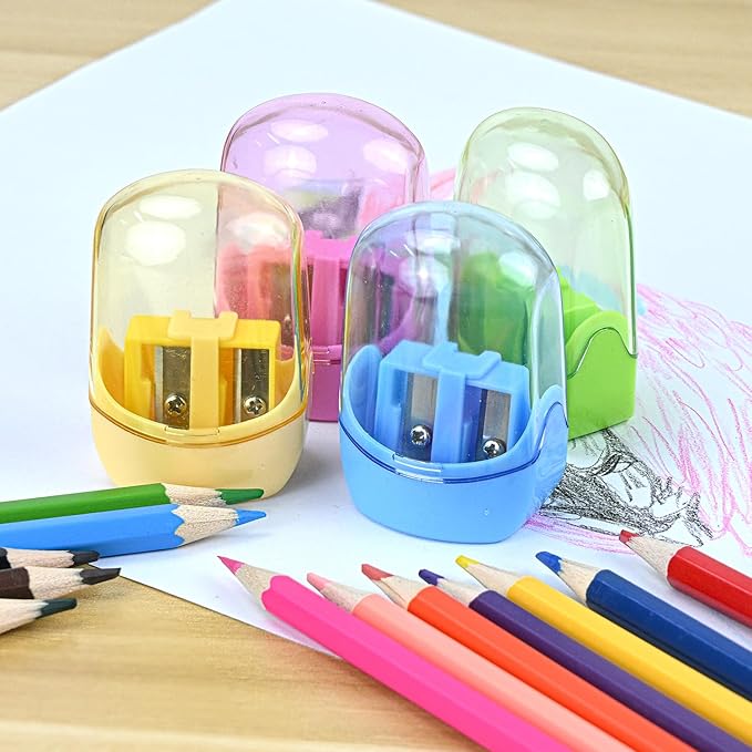 Small Pencil Sharpener for Kids, BOPART 24pcs Colored Pencil Sharpeners Manual - Image 5