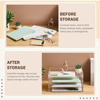 Harloon 4 Tier Acrylic Paper Tray 13 x 10 x 1.7 Inches Stackable Letter Clear - Image 5