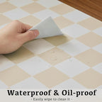 Ohocut Checkered Desk Mat, Large Cute Aesthetic Retro PU Leather Computer - Image 5