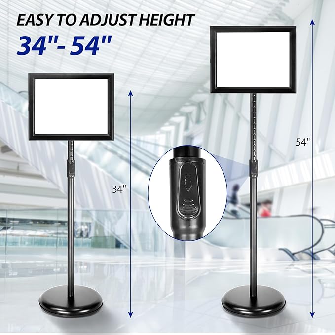 SENZHIYI Adjustable Poster Stand Holder 11x17 Inch, 360 Degree Rotation - Image 5