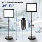 SENZHIYI Adjustable Poster Sign Stand Holder Heavy Duty Snap Open Aluminum - Image 6