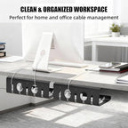 2 Pack Under Desk Cable Management Tray, 16.5" L x 4.7" W x 4.3" H, Wire - Image 8