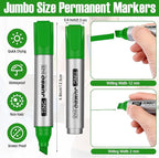 Fuutreo 10 Pack Jumbo Permanent Markers Bulk Large Chisel Tip Permanent Markers - Image 3