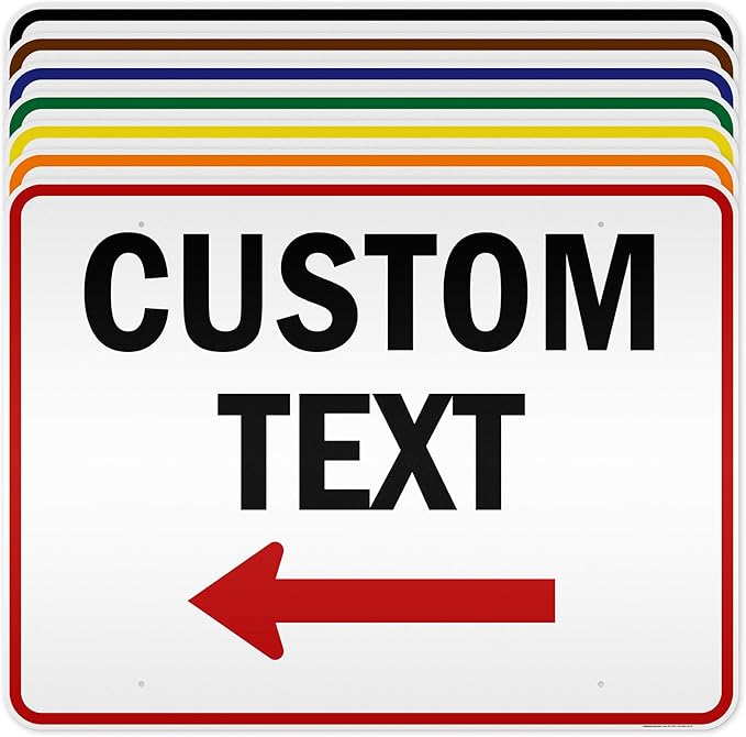 Custom Arrow, Custom Directional Sign, Left Arrow, 36x48 Inches, Reflective by MySignCenter