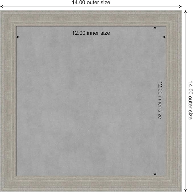 Amanti Art Grey Framed Magnetic Board 14x14 X-Small Vision Board - Image 4