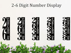 Custom Metal House Number Sign, Personalized House Number Sign, Vertical - Image 2