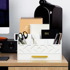 ZALIOJI Wooden Desk Organizer Mail Organizer Countertop, Desktop Organizer Mail - Image 7