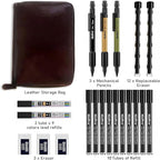 Nicpro 21PCS 1.3 mm Mechanical Pencil Set in Leather Bag - Image 7