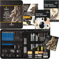 castle art supplies 60 piece drawing, sketching and, main product view