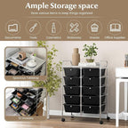 LDAILY 10 Drawer Rolling Cart, Storage Cart Organizer on Wheels, Drawer Cart - Image 5