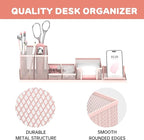 SUPEASY Pen Holder for Desk, 6 Piece Mesh Desk Organizer set for Office - Image 4