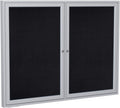 Ghent 36" x 48" 2-Door indoor Enclosed Recycled Rubber Bulletin Board, Shatter