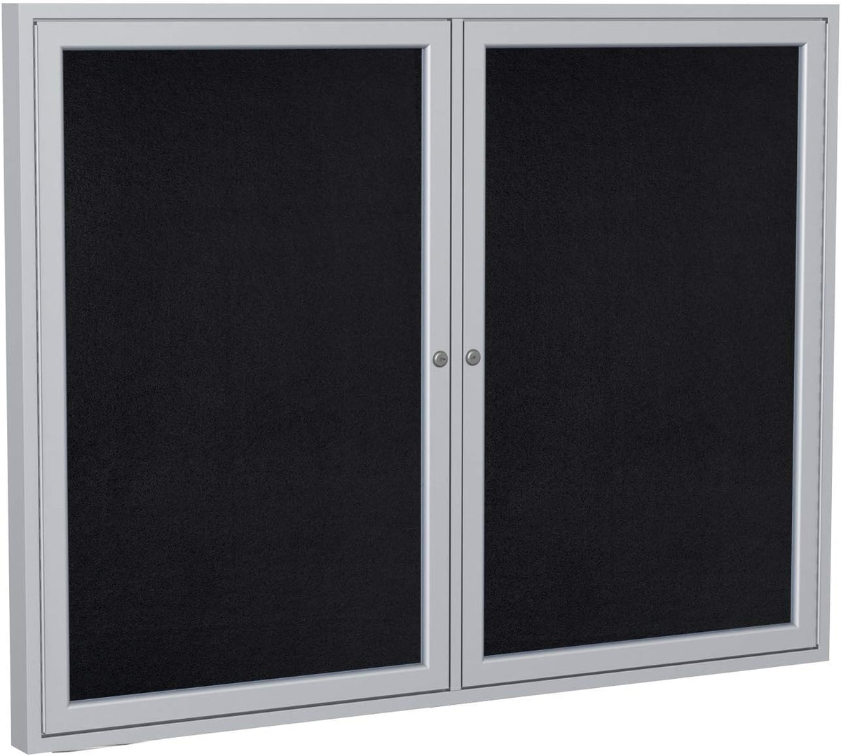 Ghent 36" x 48" 2-Door indoor Enclosed Recycled Rubber Bulletin Board, Shatter