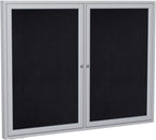 Ghent 36"x60" 2-Door indoor Enclosed Recycled Rubber Bulletin Board, Shatter