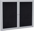 Ghent 36" x 48" 2-Door indoor Enclosed Recycled Rubber Bulletin Board, Shatter by Ghent