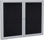 Ghent 36" x 48" 2-Door indoor Enclosed Recycled Rubber Bulletin Board, Shatter by Ghent
